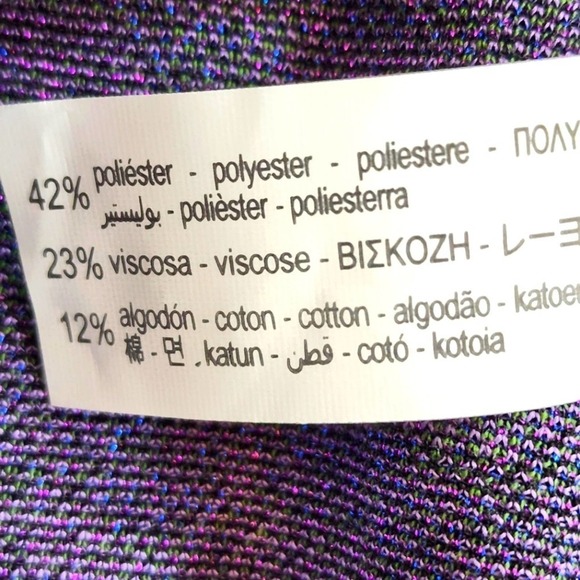 NWT Zara Green Purple Metallic Geo Striped 90s Cutout Mini Dress Size Small - Picture 14 of 14